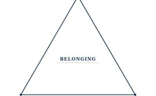 Triangle showing belonging at the centre of staff, institution and students